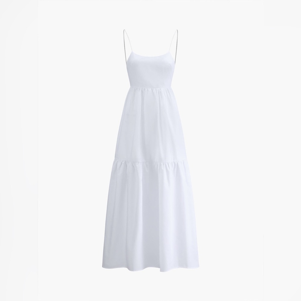 Commense Solid Backless Long Dress - Picture 4 of 11